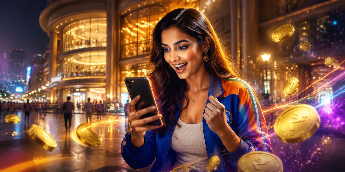 Player consulting cricket betting options with Indian Rupee notes nearby