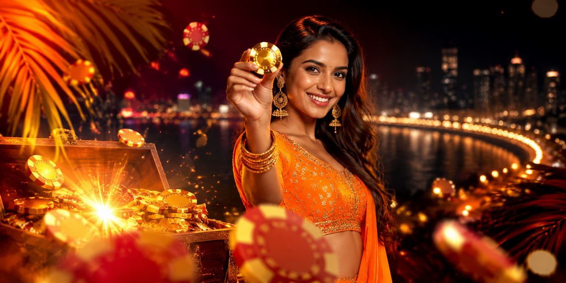 Mumbai cityscape with cricket betting focus
